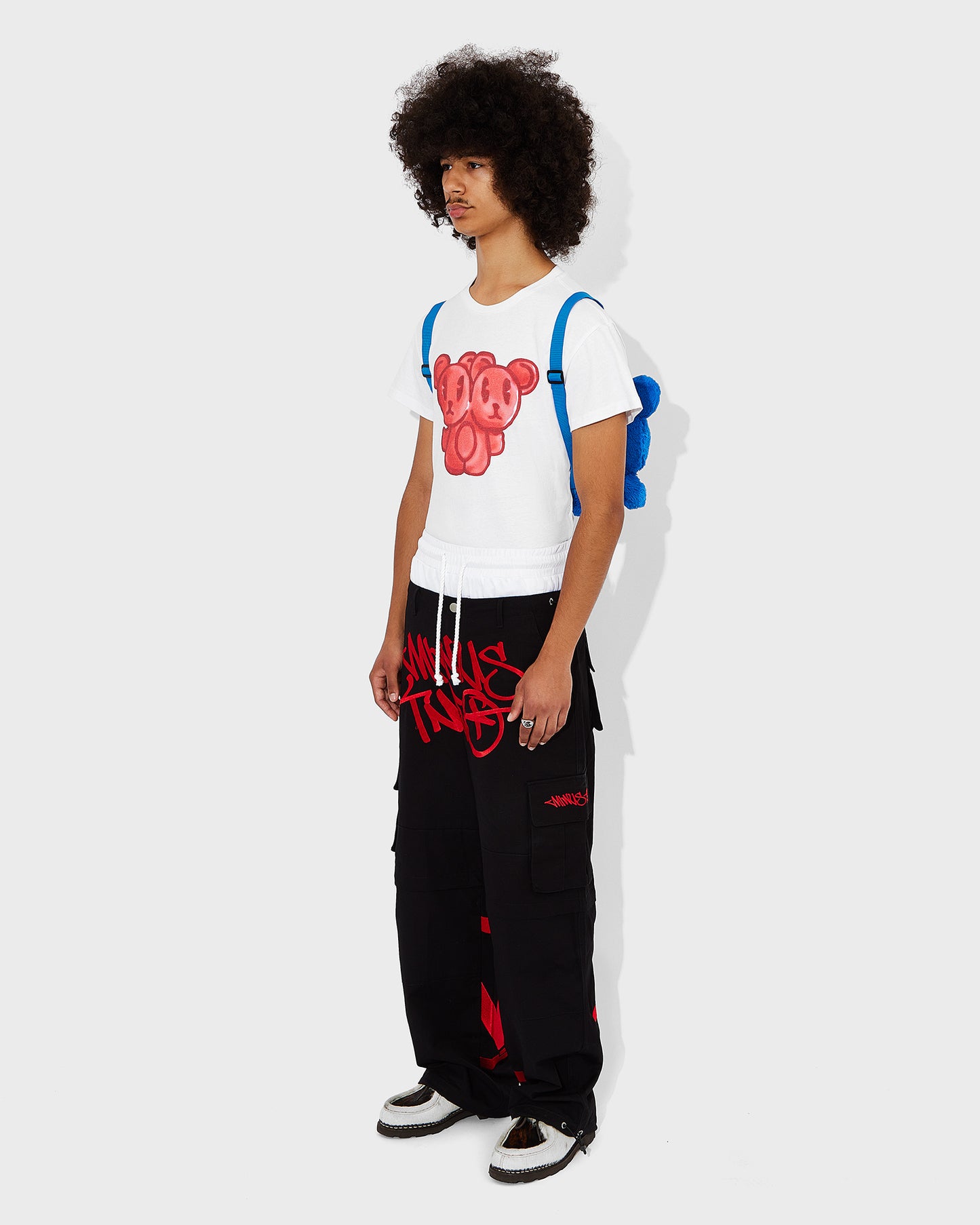 Blue Teddy Mascot Bag