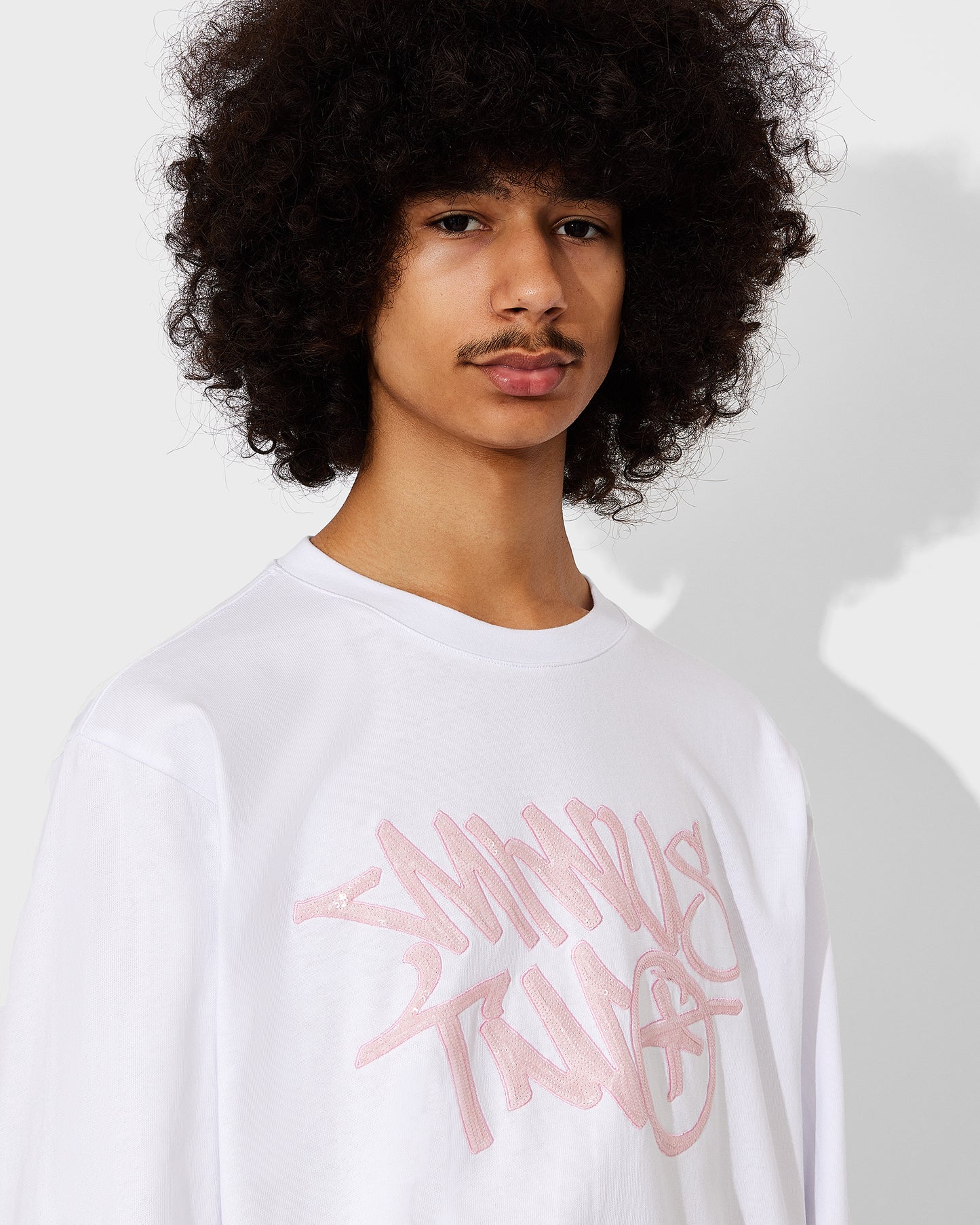 Unisex Pink Stack Logo Tee