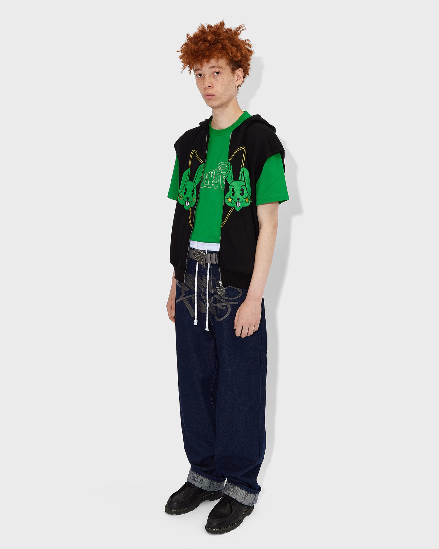 Men's Bunny Sleeveless Hoodie