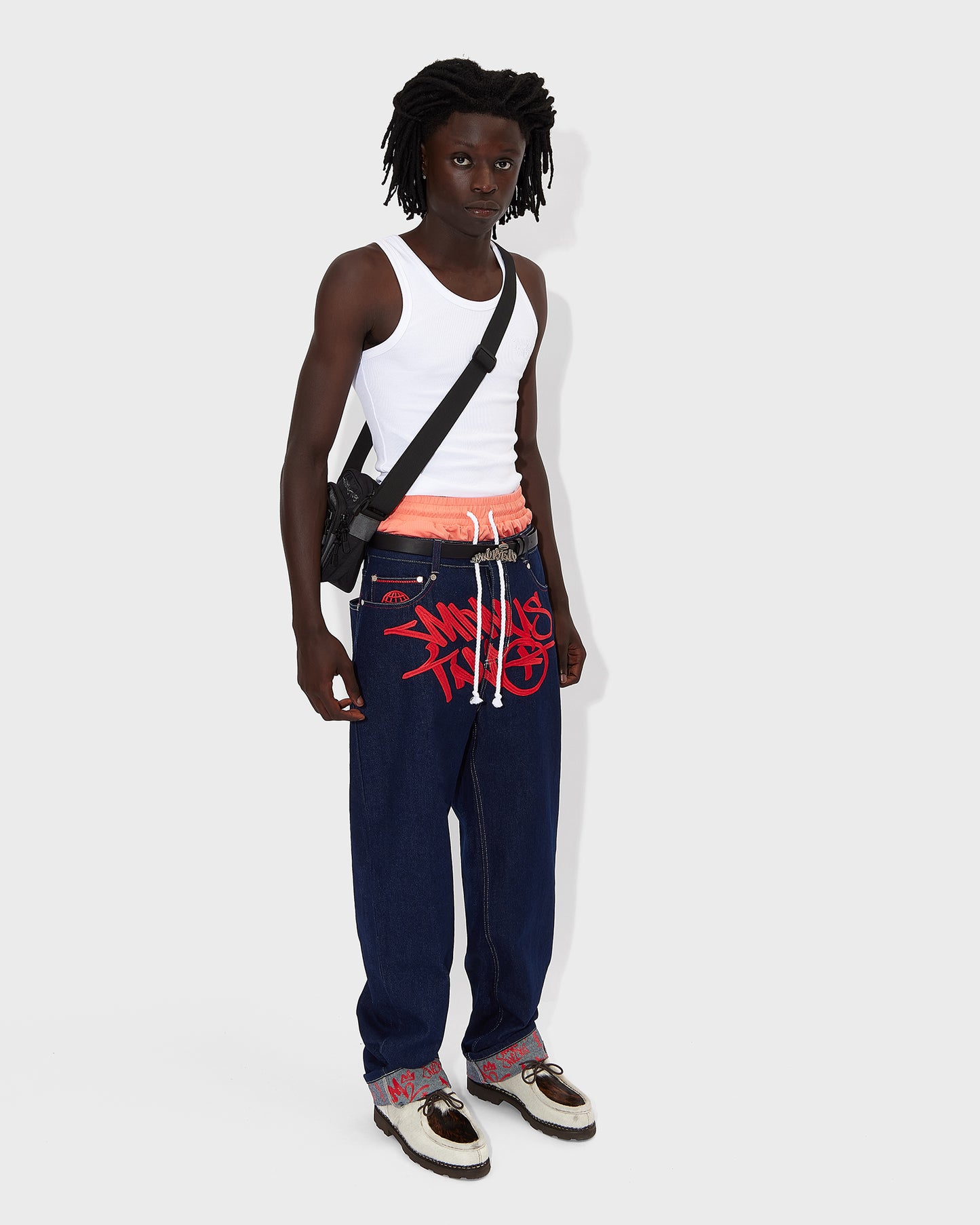 Blue Graff Jeans Red Logo