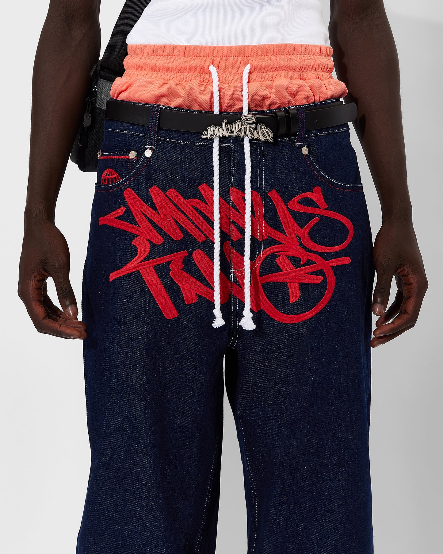 Blue Graff Jeans Red Logo