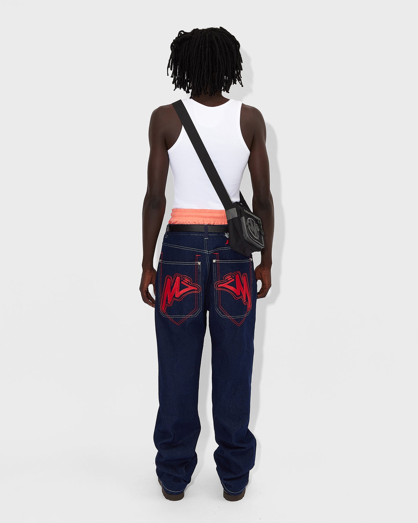 Blue Graff Jeans Red Logo