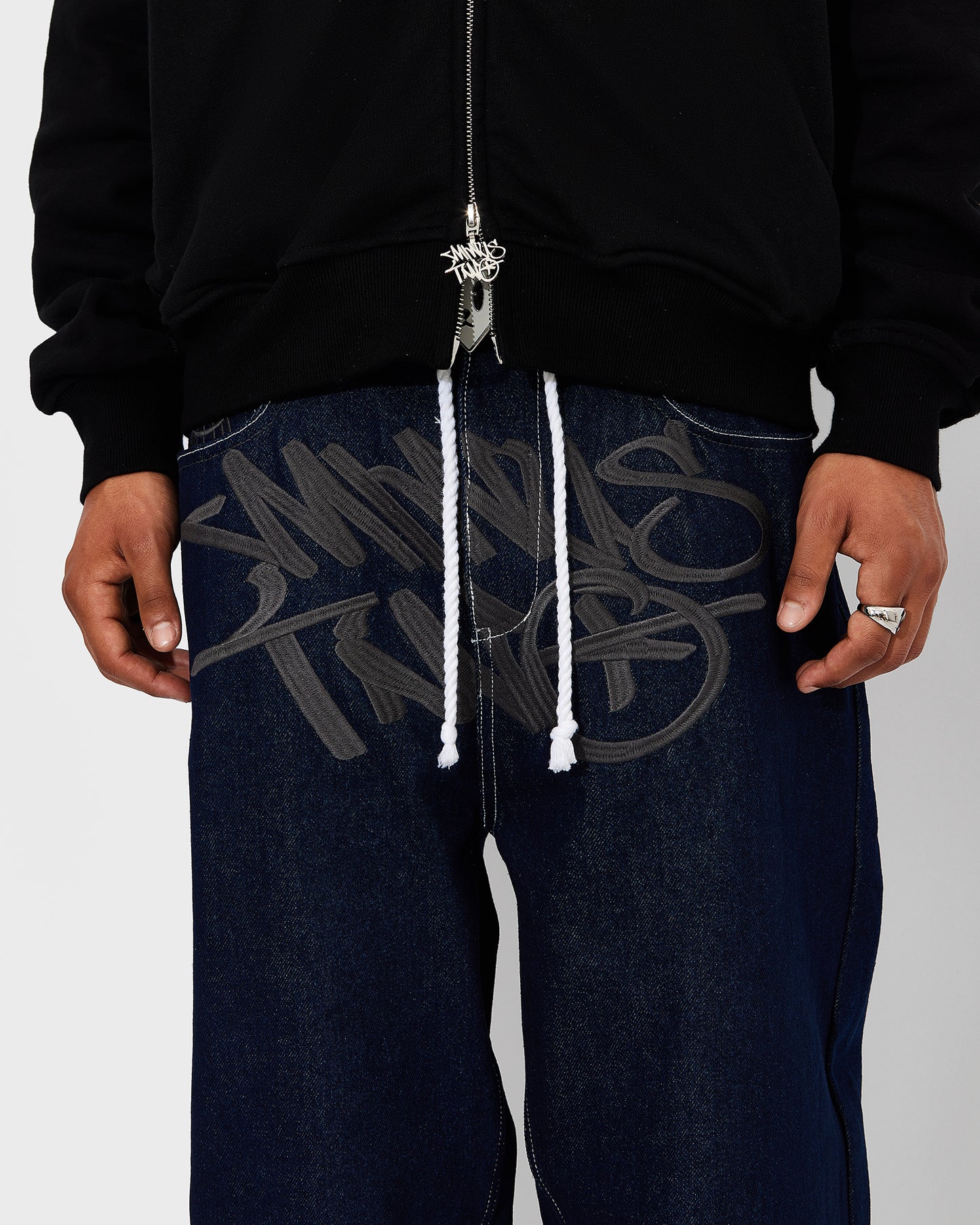 Blue Graff Jeans (Grey Logo)