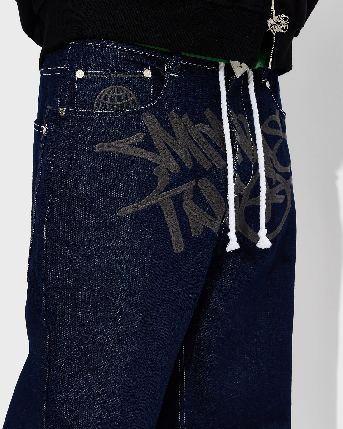 Blue Graff Jeans (Grey Logo)