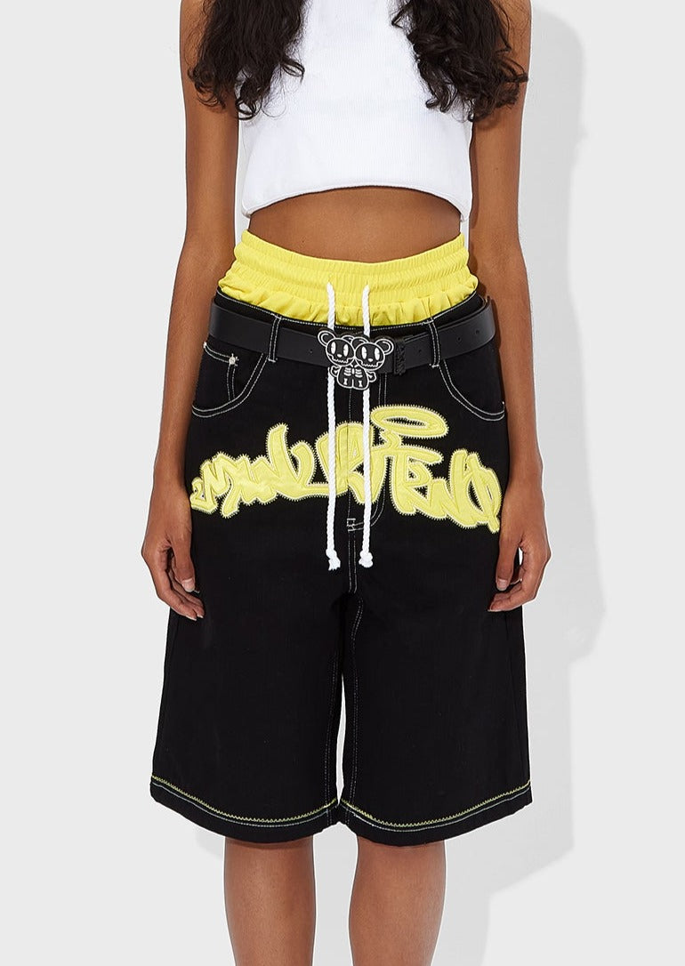 Black Arch Logo Jorts