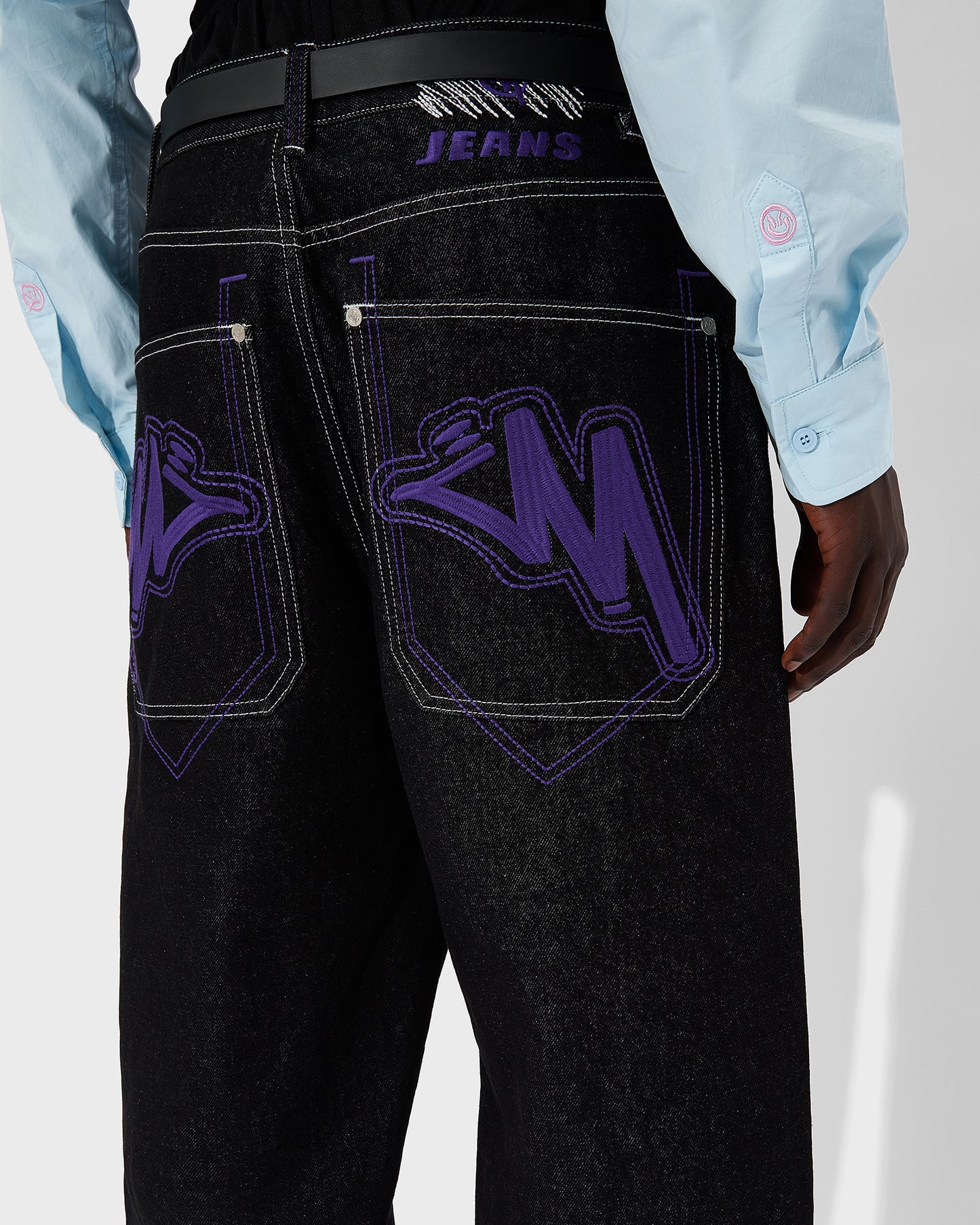 Black Graff Jeans (Purple Logo)