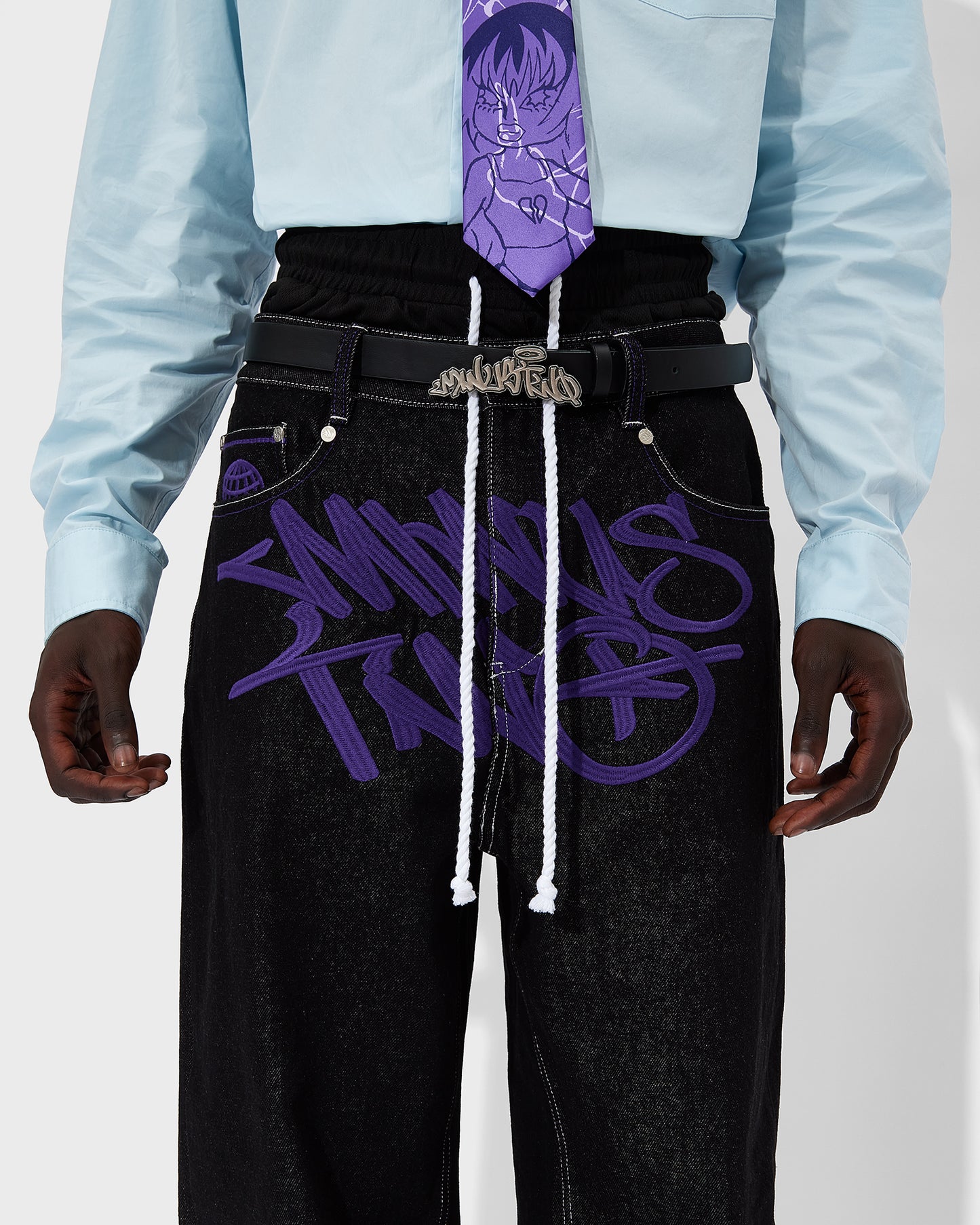 Black Graff Jeans (Purple Logo)