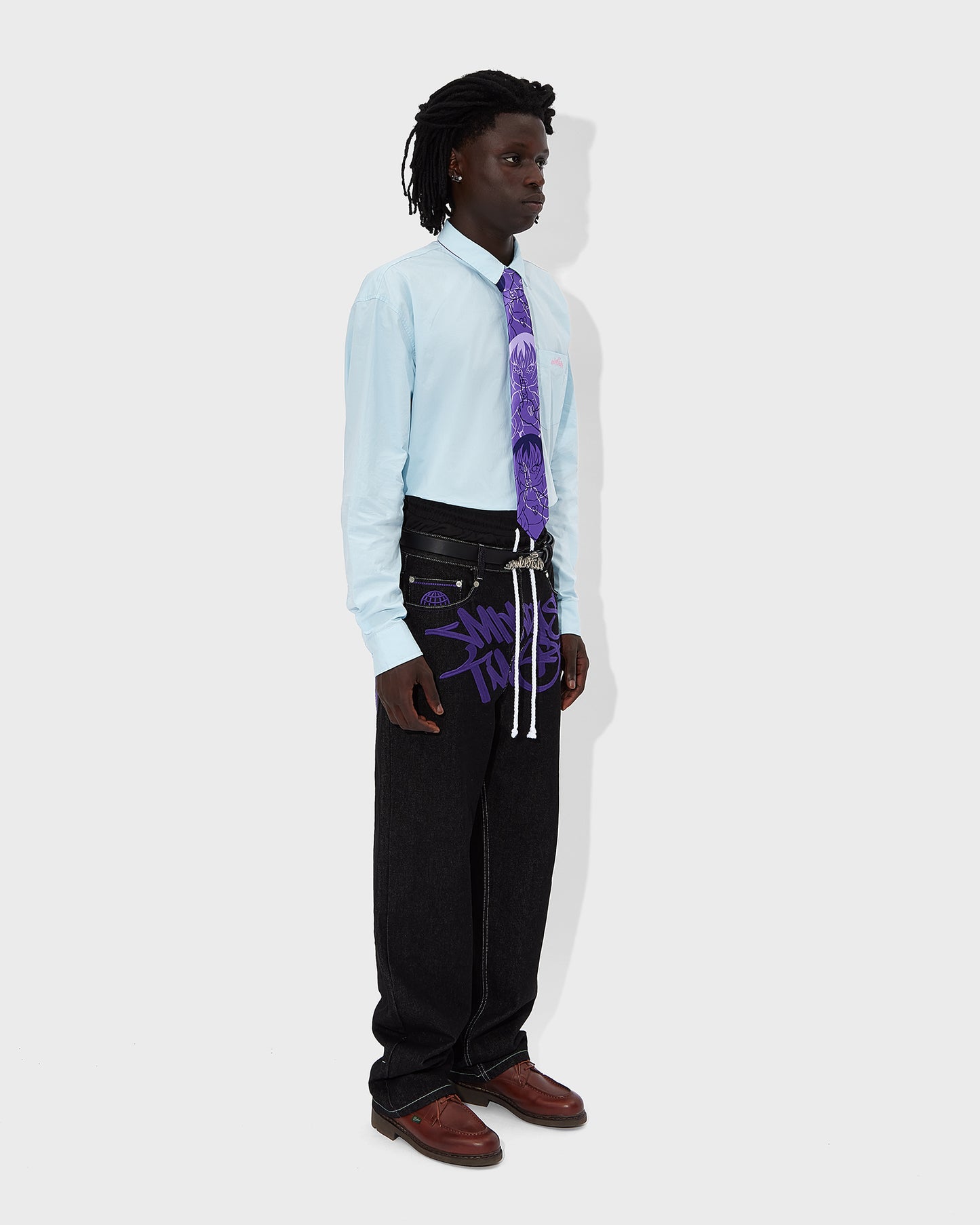 Black Graff Jeans (Purple Logo)