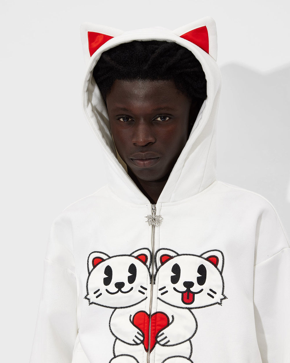 White Kitty Hoodie