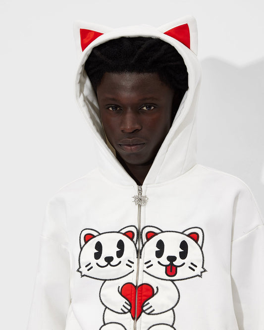 White Kitty Hoodie