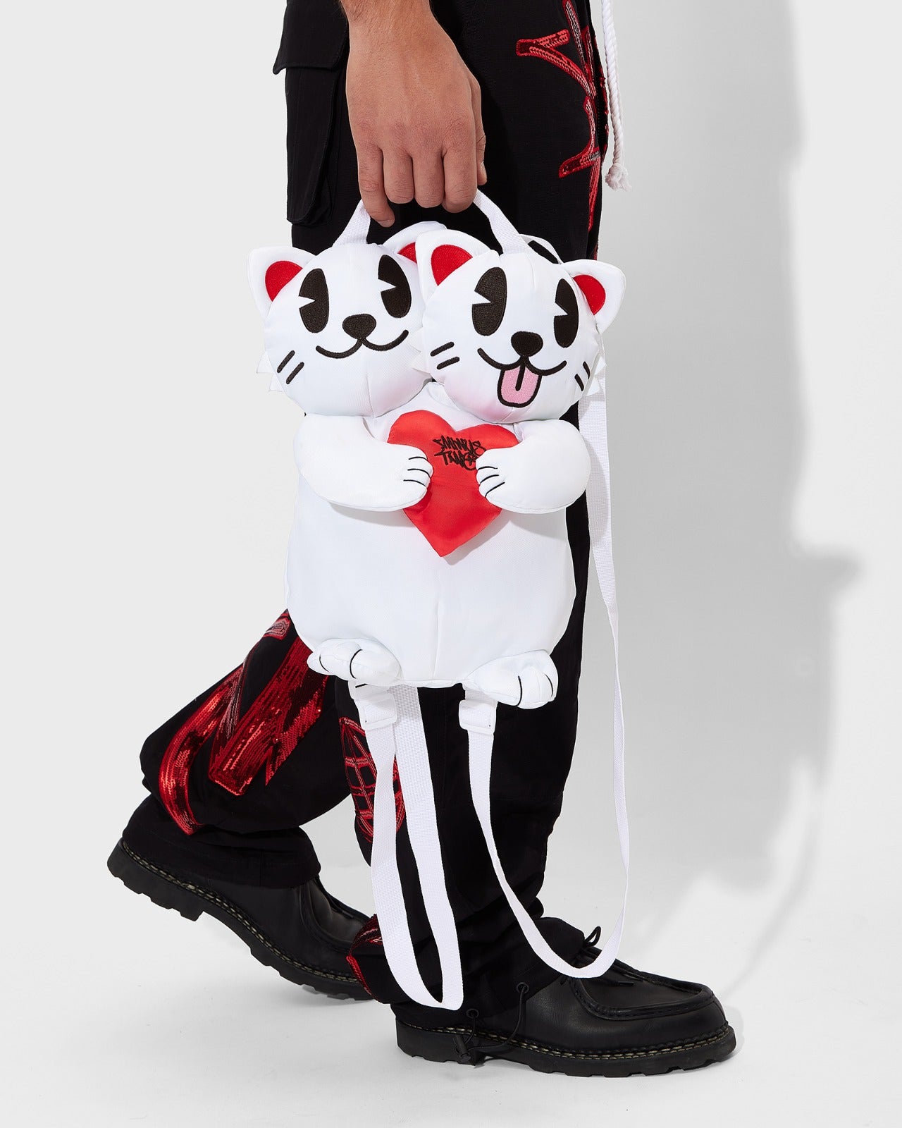 Red Sequin Logo Cargos