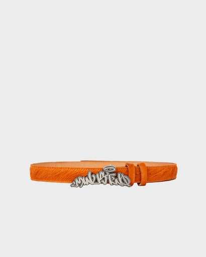Arch Logo Pony Hair Belt (Orange)