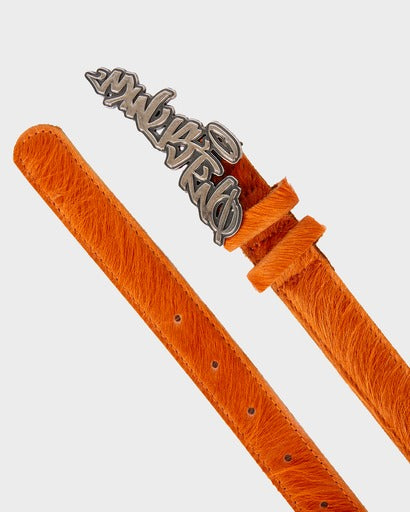 Arch Logo Pony Hair Belt (Orange)