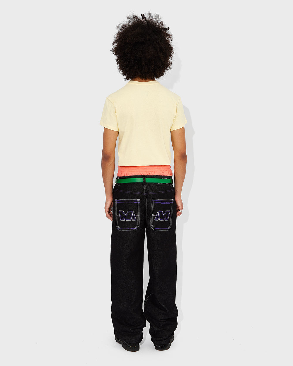 Men's Purple Stitch Classic Jeans 
