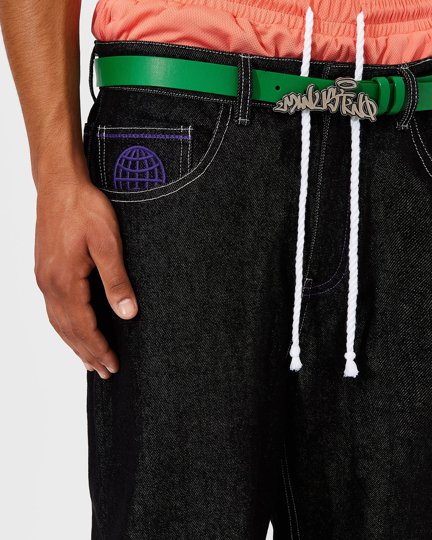 Men's Purple Stitch Classic Jeans 