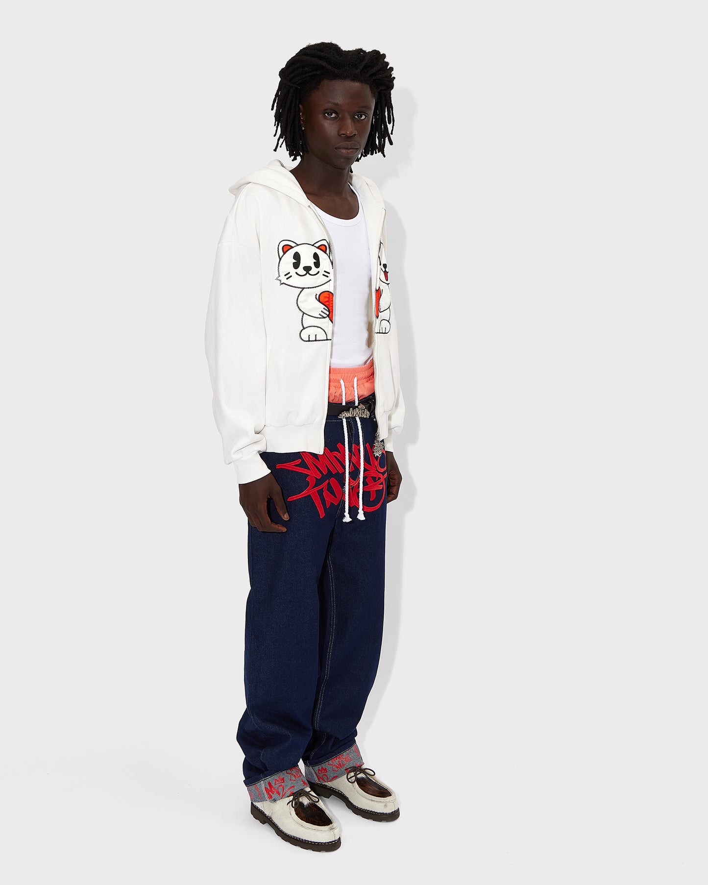 Blue Graff Jeans Red Logo 