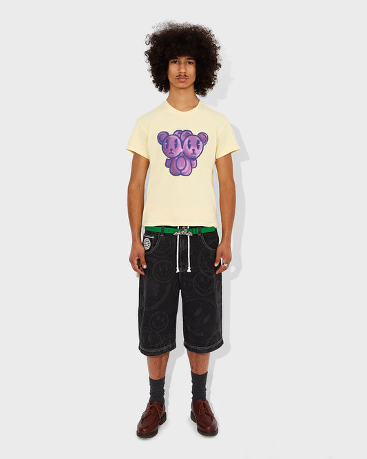 Black Smiley Jorts