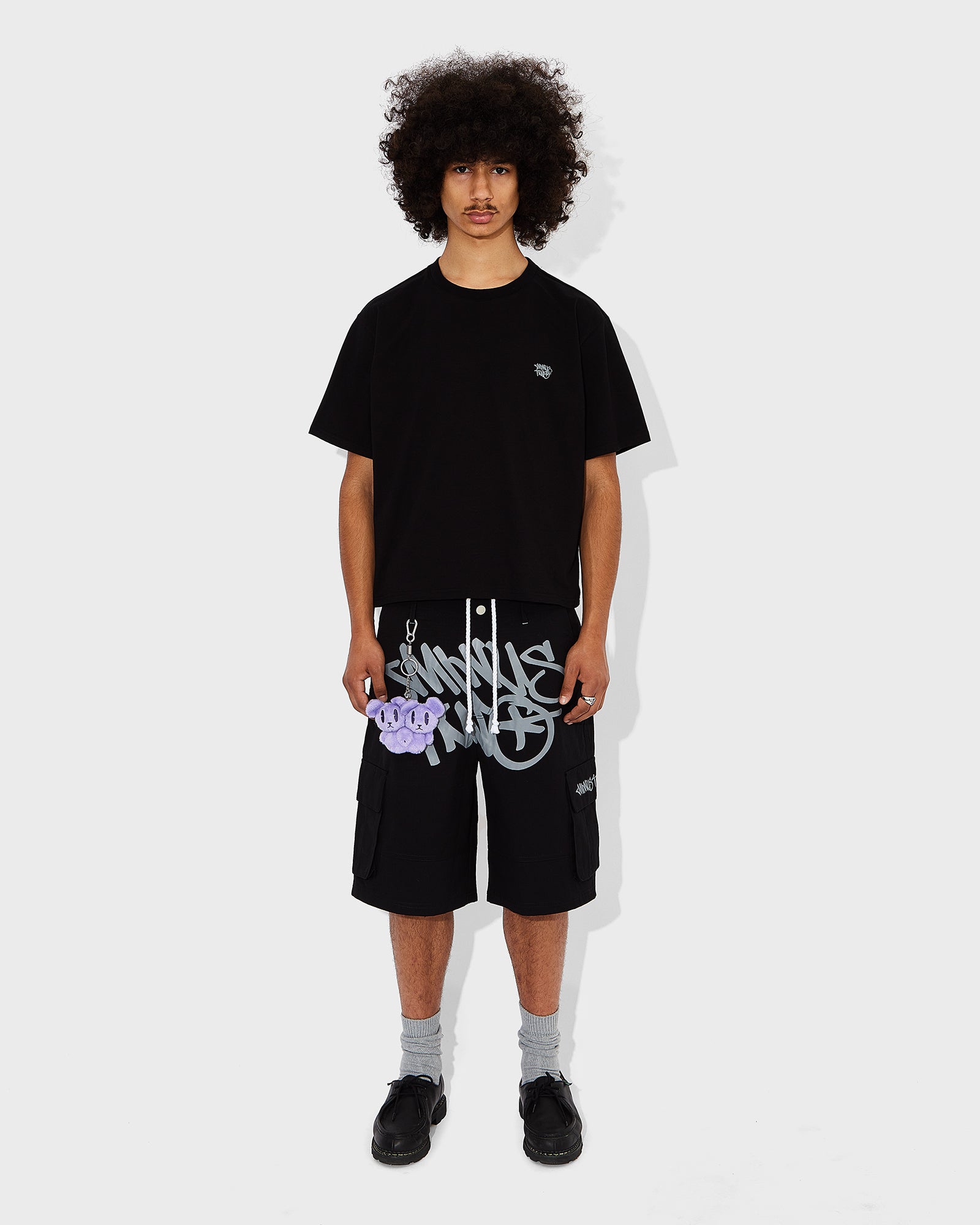 Black Cargo Shorts 