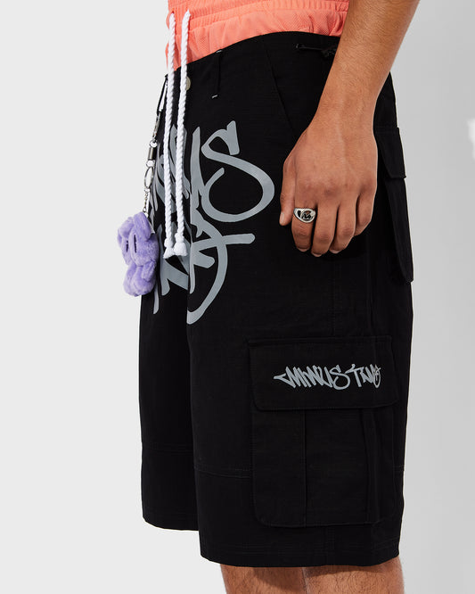 Black Cargo Shorts 