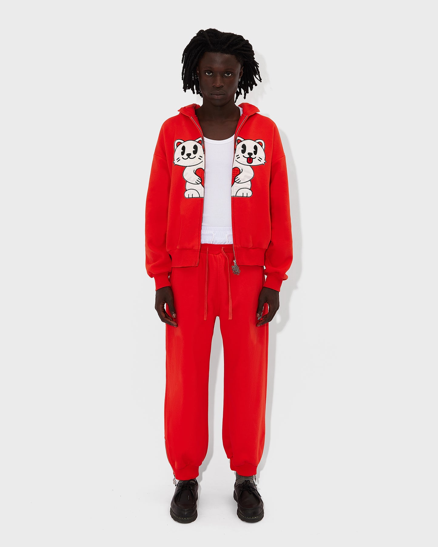 Men's Orange Kitty Tracksuit 