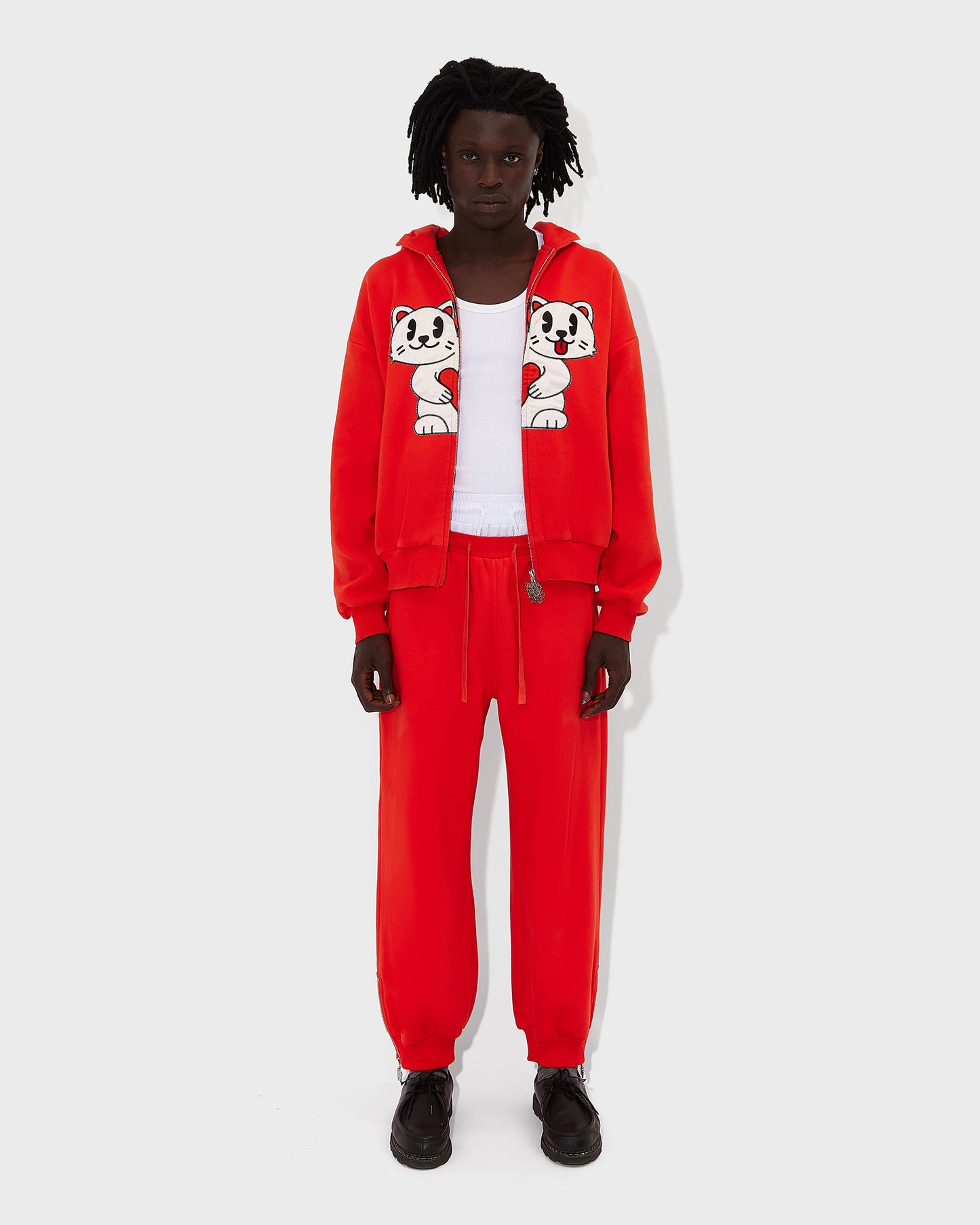 Men's Orange Kitty Tracksuit 