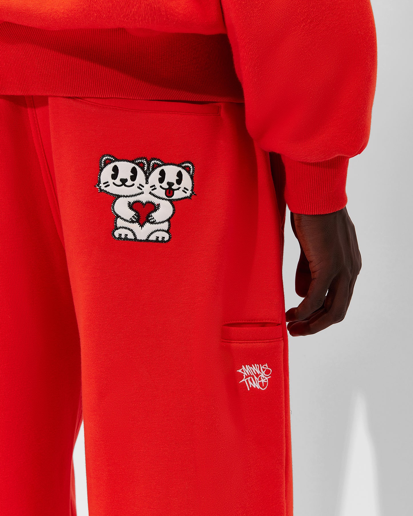 Men's Orange Kitty Tracksuit 