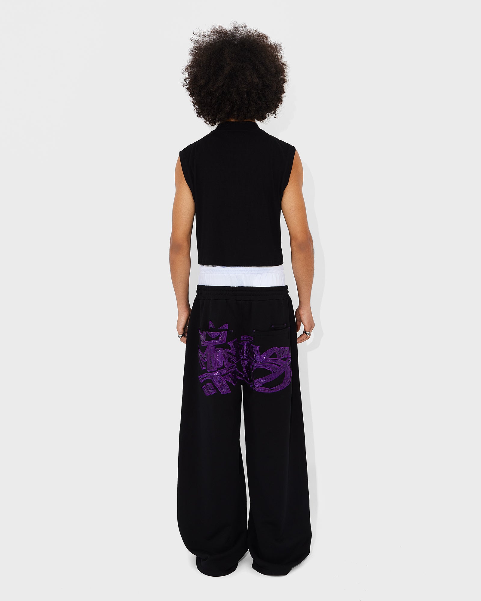 Jogginghose mit Kronen-Logo (lila Logo)