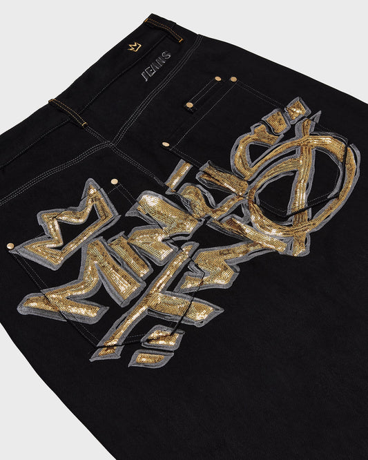 Crown Logo Jeans (Gold Logo)