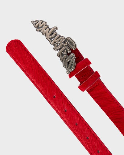 Arch Logo Pony Hair Belt (Red)